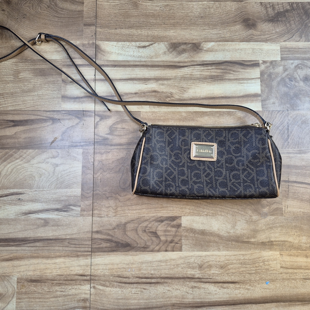 Calvin Klein Brown Crossbody Bag with Adjustable Strap